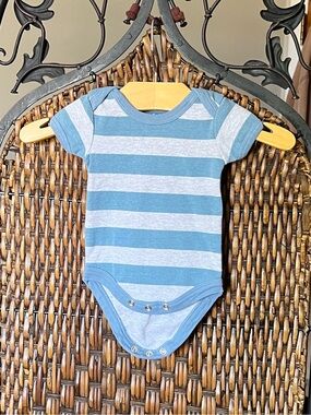Pact Newborn Organic Cotton Striped Onesie